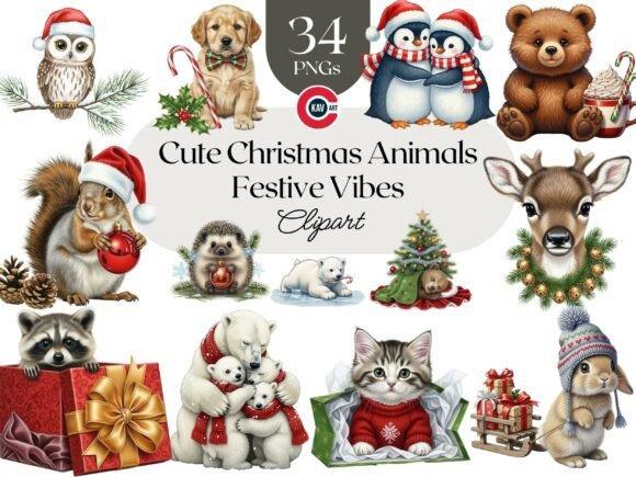 Download Christmas Woodland Animals Clipart PNG - Woodland animals clipart Collection