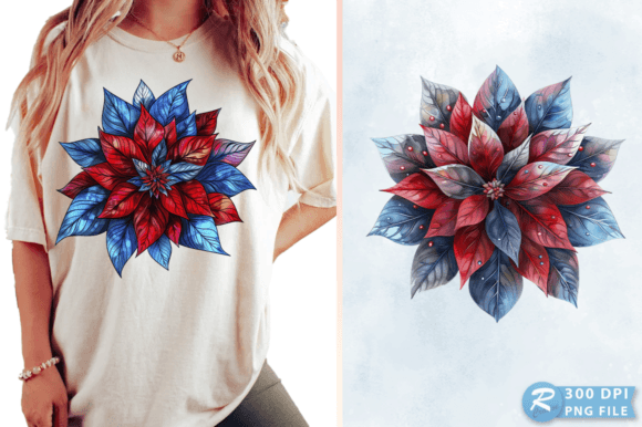Download Watercolor Poinsettia Christmas Clipart - Set Collection