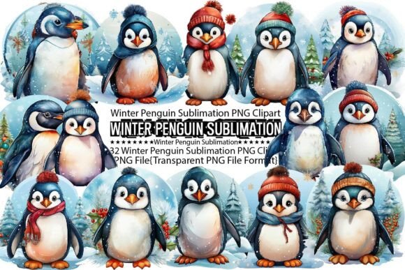 Download Winter Penguin Sublimation Bundle - Premium Resources