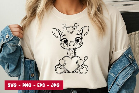 Download Cute Baby Giraffe Cartoon Animal SVG PNG - Cartoon animal Collection