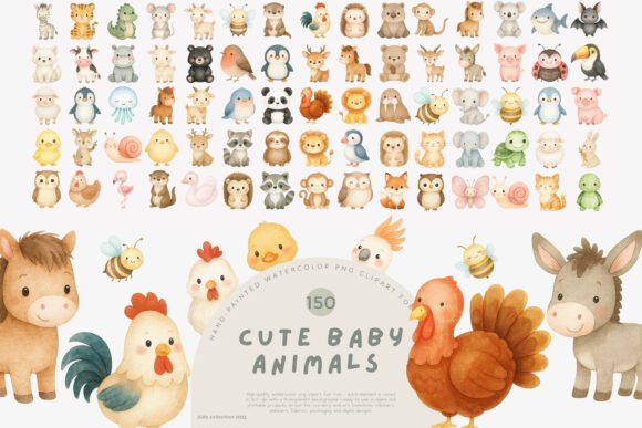 Download Baby Animals Clipart Set - Set Collection