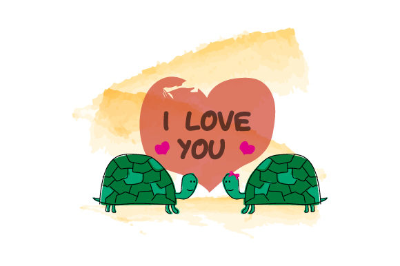 Download Hand Drawn Couple Cartoon Animal Turtle - Cartoon animal Collection