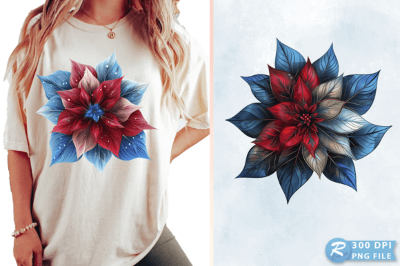Download Watercolor Poinsettia Christmas Clipart - Set Collection