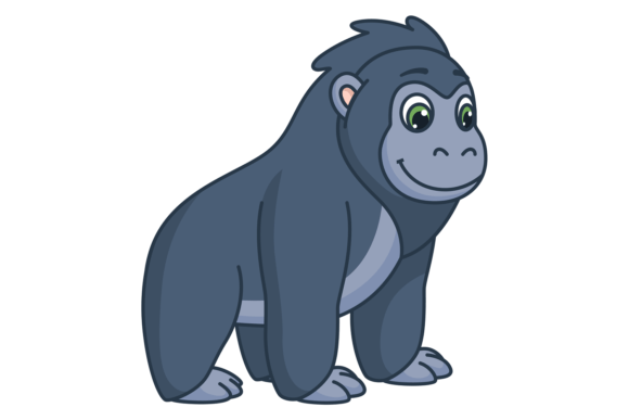 Download Gorilla Baby Cartoon Animal. African Car - Cartoon animal Collection
