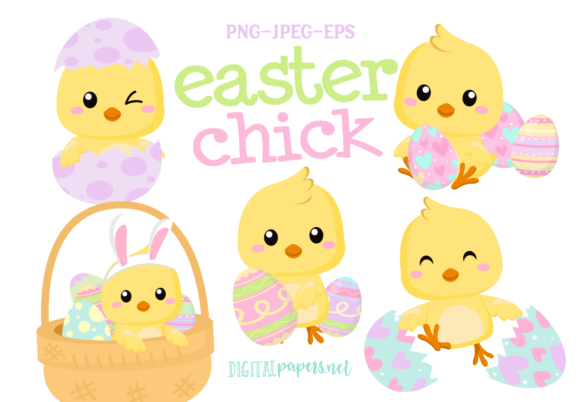 Download Easter Chick Clipart Set - Set Collection