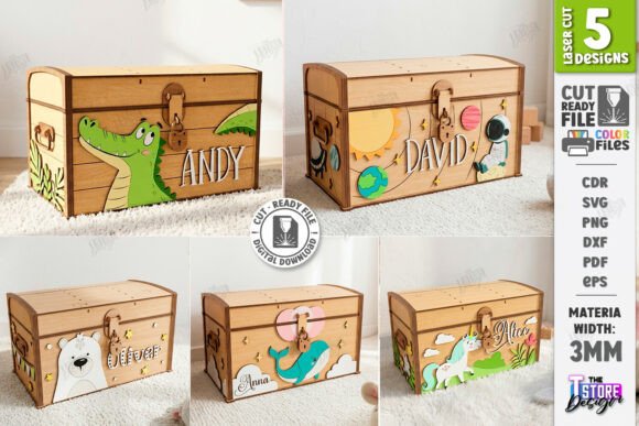 Download Wooden Kids Treasure Chest Laser Cut Set - Set Collection