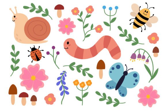 Download Cozy Set of Flora and Fauna - Set Collection