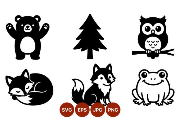 Download Cute Forest Animals Vector Art - Cute forest animals Collection