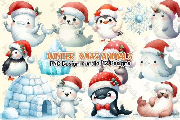 Download Winter Xmas Animals Clipart PNG - Xmas animals clipart Collection