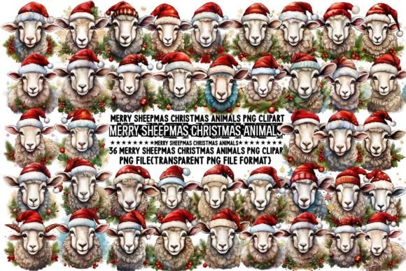 Download Merry Sheepmas Christmas Animals PNG - Premium Bundle