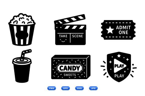 Download Cinema Snack Icon Set - Set Collection
