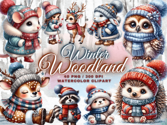 Download Winter Clipart Woodland Animals Clipart - Woodland animals clipart Collection
