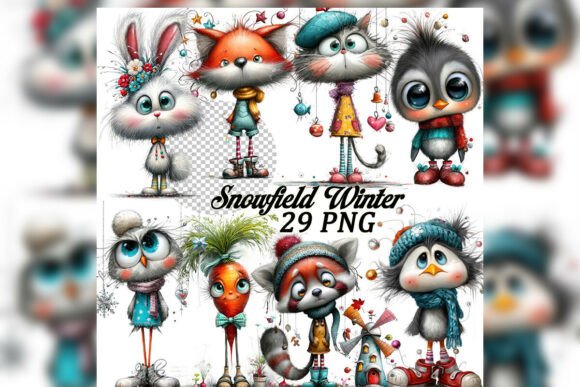 Download Snowfield Winter Clipart Set - Set Collection