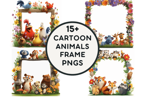 Download 15 Cartoon Animal Frame PNGS - Cartoon animal Collection