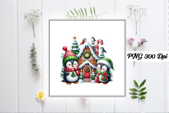 Download Christmas Funny Penguin House Clipart - Premium Bundle