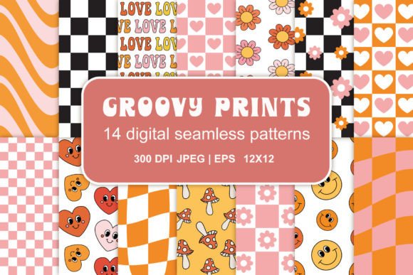 Download Groovy Seamless Patterns Set - Set Collection