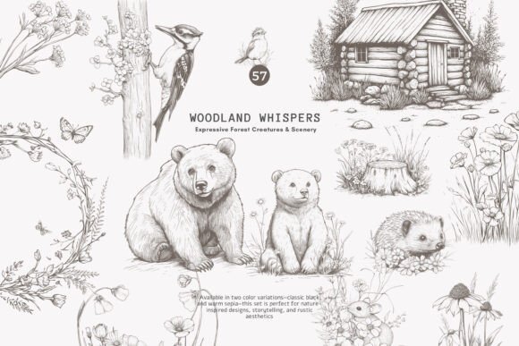 Download Woodland Clipart Forest Animals Set - Set Collection