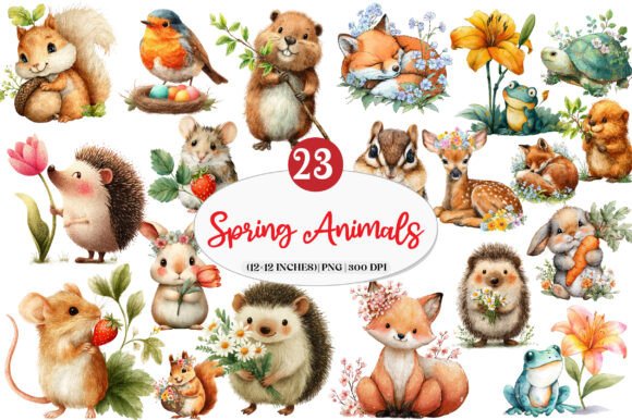 Download Forest Spring Woodland Animals Clipart - Woodland animals clipart Collection