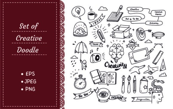 Download Set of Creativity Doodle - Set Collection