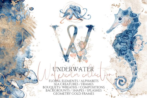 Download Underwater Watercolor Collection - Underwater watercolor collection Collection