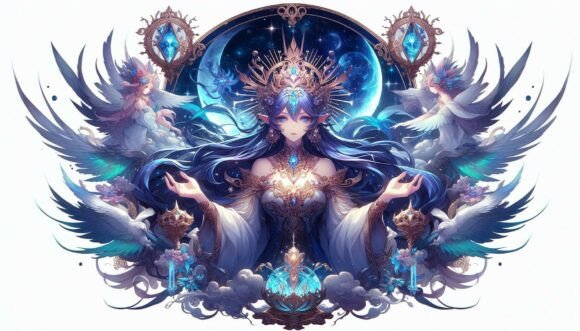 Download Moon Goddess Starry Embrace - Premium Resources