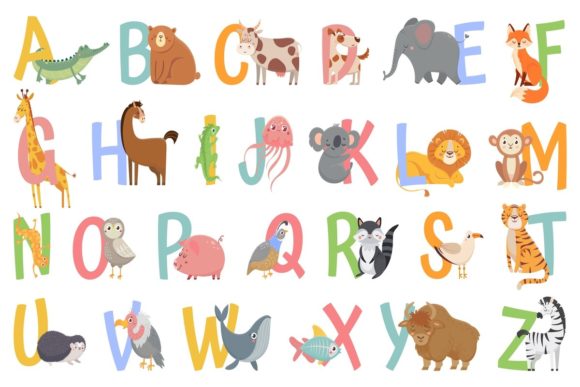 Download Cartoon Animals Alphabet for Kids - Cartoon animal Collection